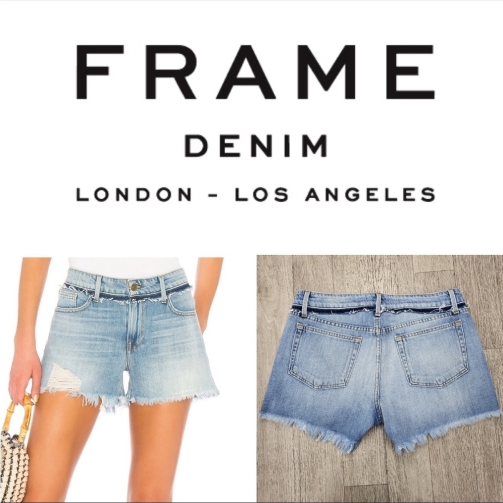 NWOT Frame Denim Le Grand Garcon Short in Heath Lane.Retail $195. Size 26. - Picture 1 of 3